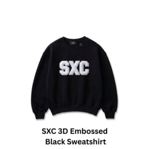SXC 3D Embossed Black Sweatshirt