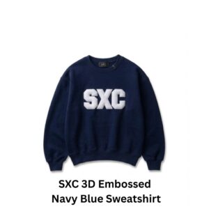 SXC 3D Embossed Navy Blue Sweatshirt