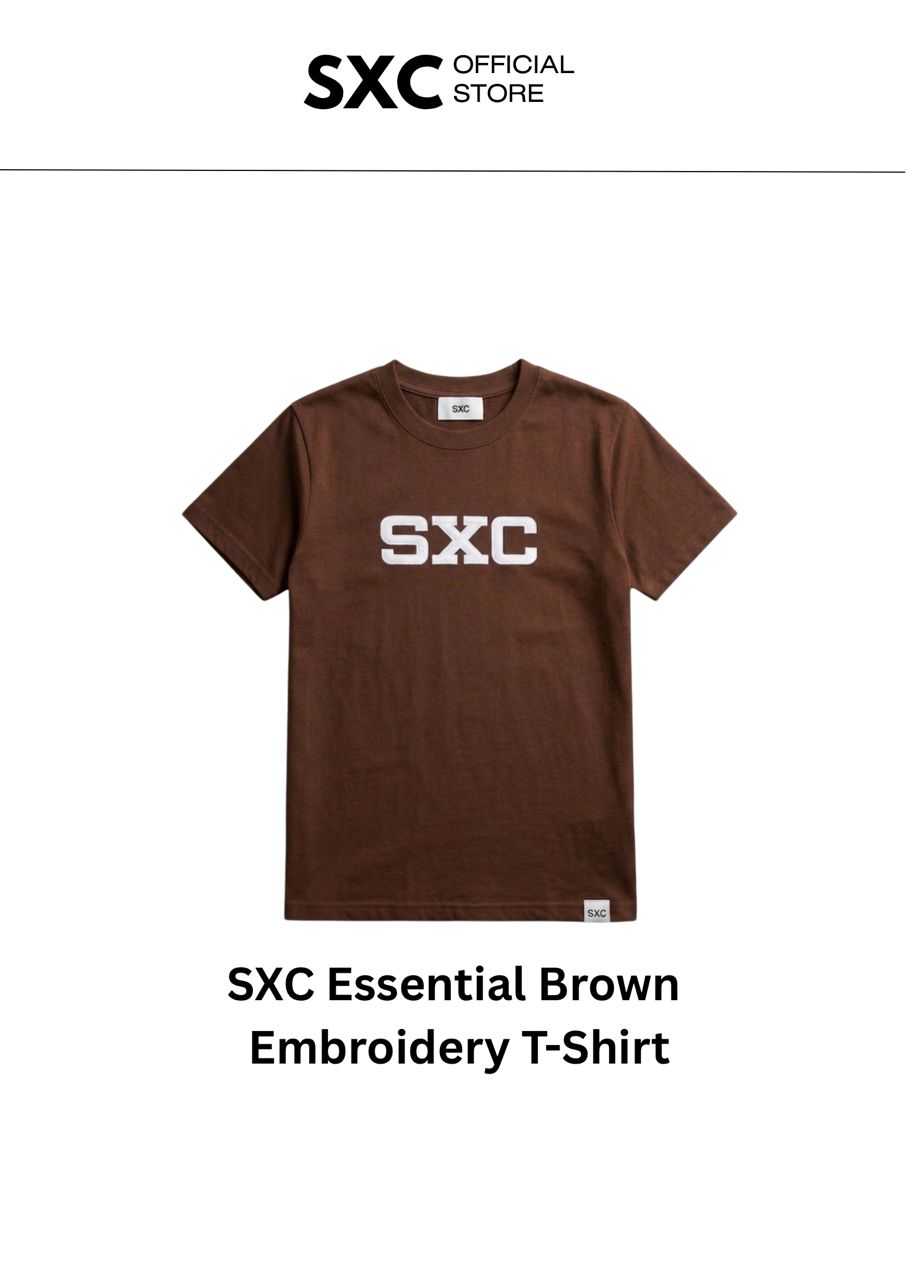 SXC Essential Brown Embroidery T-Shirt