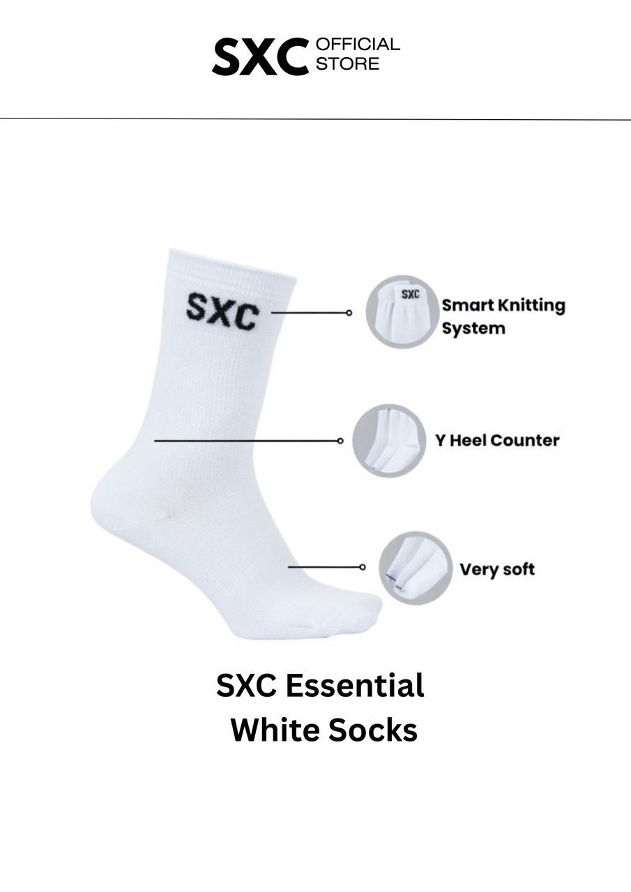 SXC Essential White Socks