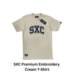 SXC Premium Cream Embroidery T-Shirt