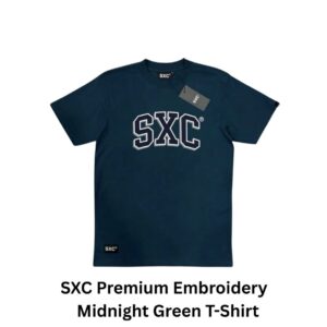 SXC Premium Midnight Green Embroidery T-Shirt